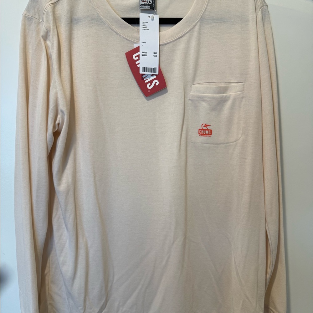 CHUMS Men's Long Sleeve Tee - Cream